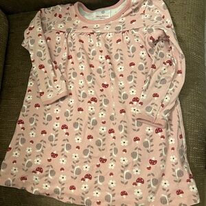 Hanna Andersson Pink Mushroom Floral Printed Dress sz 4